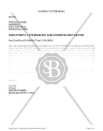 Employment Confirmation & Recommendation Letter