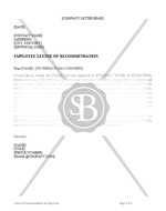 Recommendation Letter for Employee