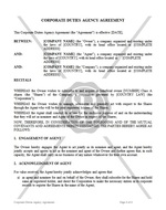 Corporate Duties Agency Agreement