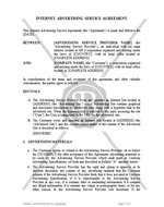 Internet Advertising Service Agreement 