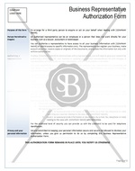 Business Representative Authorisation Form