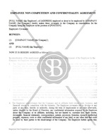 Employee Non-Competition and Confidentiality Agreement 