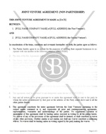 Joint Venture Agreement (Non-Partnership)