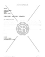 Employment Agreement Cover Letter