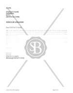 Notice of Litigation Letter