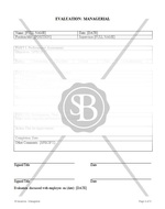 Managerial Evaluation Form