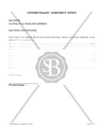 Confidentiality Agreement Notice