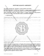 Software Alliance Agreement