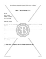 First Collection Letter Questioning Outstanding Balance