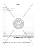 Invoice by Independent Contractor