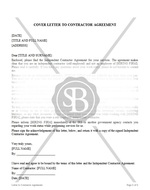 Cover Letter to Contractor Agreement