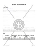 Identity Theft Worksheet