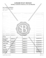 Landlord - Tenant Checklist