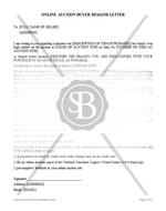 Online Auction Buyer Demand Letter