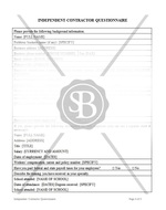 Independent Contractor Questionnaire by Hiring Firm