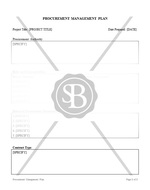 Procurement Management Plan