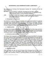 Advertising Sales Representation Agreement