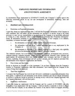 Employee Proprietary Information and Inventions Agreement