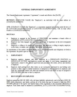 General Employment Agreement