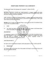 Immoveable Property Sale Agreement