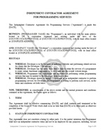 Independent Contractor Agreement for Programming Services