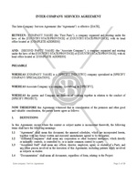 Inter-Company Services Agreement