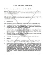 License Agreement - Worldwide