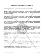 Personnel and Equipment Agreement