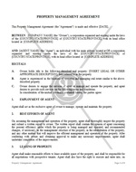 Property Management Agreement