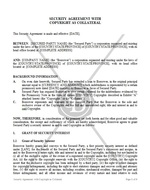 Security Agreement with Copyright as Collateral