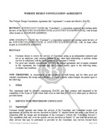 Website Design Consultation Agreement