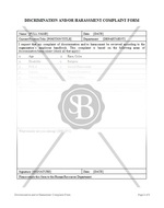 Discrimination and/or Harassment Complaint Form