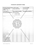 Interview Assessment Form