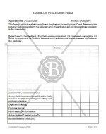 Candidate Evaluation Form