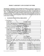 Project Agreement and Statement of Work