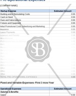 Start Up Costs Budget Worksheet