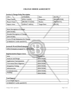 Change Order Agreement